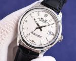 Rolex Datejust WG Case White/Black Face 8215 Movement 40mm 316L Steel 48h Watch
